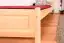 Single bed / Guest bed 78A, solid pine wood, clearly varnished - size 80 x 200 cm