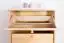 Shoe cabinet solid, natural pine wood Junco 210 - Dimensions 150 x 72 x 30 cm