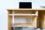 Desk solid, natural pine wood Junco 196 - Dimensions 75 x 120 x 55 cm