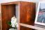 Suspended rack / Wall shelf solid pine wood, Walnut colours Junco 288 - Measurements: 50 x 130 x 20 cm (H x W x D)
