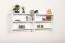 Suspended rack / Wall shelf solid pine wood, White Junco 336 - Measurements: 47 x 124 x 24 cm (H x W x D)