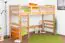 Loft bed for adults "Easy Premium Line" K22/n, solid beech wood, natural - Lying surface: 90 x 200 cm