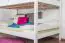 Adult bunk beds ' Easy Premium Line ® ' K16/n, head and foot part straight, solid beech wood white lacquered - lying surface: 120 x 200 cm, divisible