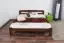 Youth bed solid pine wood nut colors A5, including slatted grate - Dimensions 160 x 200 cm (W x D)
