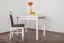 Table Pine solid wood white lacquered Junco 228B (angular) - 110 x 70 cm (W x D)