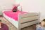 Single bed/functional bed pine solid wood white lacquered 92, incl. slat grate - Lying surface: 90 x 200 cm