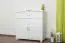 Chest of drawers pine solid wood white painted Columba 03 - Dimensions: 101 x 100 x 50 cm