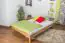 Futon bed / Solid wood bed Wooden Nature 04, heartbeech wood, oiled - size 140 x 200 cm