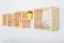 Wall shelf solid, natural pine wood Junco 285 - Dimensions 30 x 160 x 20 cm