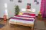 Futon bed / Solid wood bed Wooden Nature 04, heartbeech wood, oiled - size 160 x 200 cm