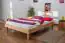 Futon bed / Solid wood bed Wooden Nature 04, heartbeech wood, oiled - size 160 x 200 cm