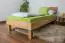 Futon bed / Solid wood bed Wooden Nature 02, heartbeech wood, oiled - size 90 x 200 cm