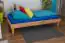 Futon bed / Solid wood bed Wooden Nature 04, heartbeech wood, oiled - size 90 x 200 cm