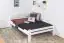Single / Guest bed ' Easy Premium Line ® ' K5, 140 x 200 cm Beech solid wood white lacquered