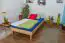 Youth bed Wooden Nature 04, heartbeech wood, oiled, solid - 100 x 200 cm