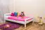 Children's bed / Youth bed A6, solid pine wood, white finish, incl. slatted frame - 120 x 200 cm