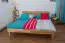 Futon bed / Solid wood bed Wooden Nature 03, heartbeech wood, oiled - size 180 x 200 cm