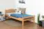 Single / guest bed ' Easy Premium Line ® ' K1/Voll 90 x 190 cm solid beech wood natural 