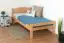 Single / guest bed ' Easy Premium Line ® ' K1/Voll 90 x 190 cm solid beech wood natural 
