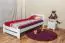 Children's bed / Youth bed A7, solid pine wood, white, incl. slats - 90 x 200 cm