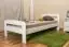 Children's bed / Youth bed A6, solid pine wood, white, incl. slats - 90 x 200 cm