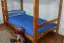 Bunk bed A16, solid pine wood, oak finish, convertible, incl. slats - 90 x 200 cm
