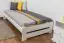 Single bed A9, solid pine wood, white finish, incl. slatted frame - 90 x 200 cm 
