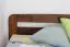 Single bed / Guest bed A6, solid pine wood, nut finish, incl. slats - 140 x 200 cm