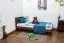 Children's bed / Youth bed A27, solid pine wood, nut finish, incl. slatted frame - 90 x 200 cm 