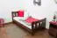 Children's bed / Youth bed solid, natural pine wood A22, includes slatted frame - Dimensions 90 x 200 cm 