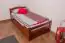 Single bed  "Easy Premium Line" K1/2n incl. 2 drawer and cover plates, solid beech wood, cherry-coloured - 90 x 200 cm 