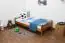 Single bed A11, solid pine wood, oak finish, incl. slatted frame - 90 x 200 cm