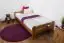 Children's bed / Youth bed A11, solid pine wood, oak finish, incl. slatted frame - 90 x 200 cm