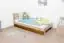 Trundle bed frame 003, solid pine wood, oak finish - 18,50 x 198 x 95 cm (H x W x D)