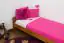 Youth bed / Children's bed A8, solid pine wood, oak finish - 80 x 200 cm 