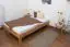 Platform bed / Solid wood bed Wooden Nature 04, oak wood, oiled - 120 x 200 cm