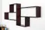 Hanging rack/wall shelf Pine solid wood Walnut color Junco 282 - Dimensions: 76 x 166 x 20 cm (h x W x d)