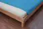 Platform bed / Solid wood bed Wooden Nature 02, oak wood, oiled - 180 x 200 cm
