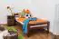 Children's bed / Youth bed "Easy Premium Line" K1/2n, solid beech wood, dark brown - 90 x 200 cm
