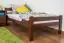 Single bed "Easy Premium Line" K1/2n, solid beech wood, dark brown - 90 x 190 cm