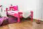 Children's bed / Youth bed "Easy Premium Line" K1/2n, solid beech wood, pink - 90 x 190 cm