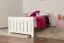 Kid/Youth bed in white solid beech wood 107, Box spring included - Dimensions: 80 x 200 cm
