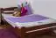 Youth bed "Easy Premium Line" K4, solid beech wood, dark brown - 120 x 200 cm 