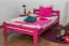 Single bed "Easy Premium Line" K4, solid beech wood, pink - 120 x 200 cm 