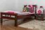 Single bed "Easy Premium Line" K8, solid beech wood, dark brown - 90 x 190 cm