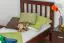 Children's bed / Youth bed "Easy Premium Line" K8, solid beech wood, dark brown finish - 90 x 200 cm