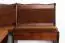 Corner bench Pine Solid wood walnut colour Junco 244 - Dimensions: 85 x 110 x 150 cm (H x W x L)
