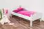Kid/Youth Bed beech solid wood white 113, incl. Rollrost - 80 x 200 cm (W x L)