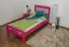 Children's bed / Youth bed "Easy Premium Line" K8, solid beech wood, pink- 90 x 190 cm