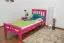 Children's bed / Youth bed "Easy Premium Line" K8, solid beech wood, pink - 90 x 200 cm